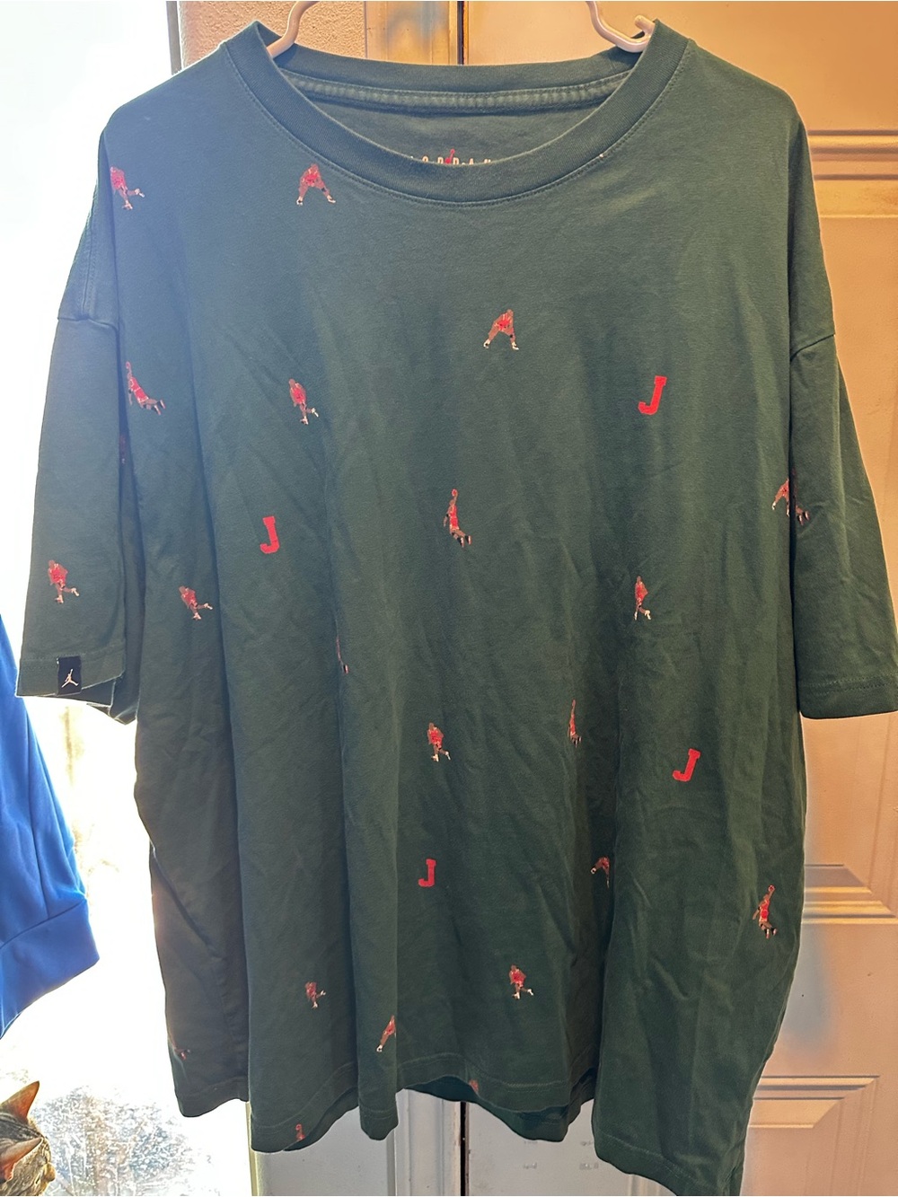 Jordan All Over Print T-Shirt Green Michael Jordan Figures